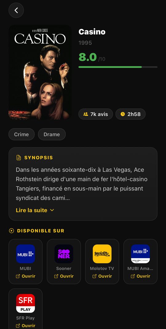 Pépite : la fiche d'un film avec note, synopsis et plateformes
